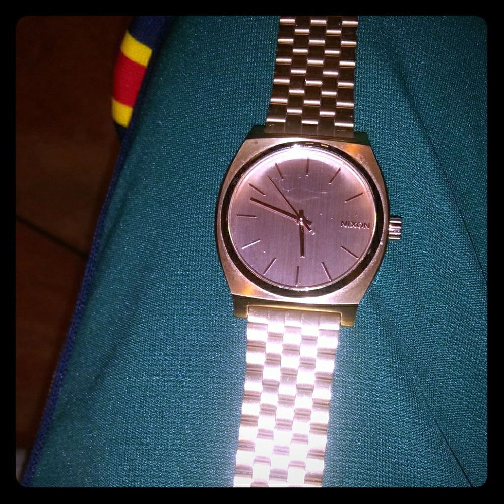 Rose gold Nixon watch